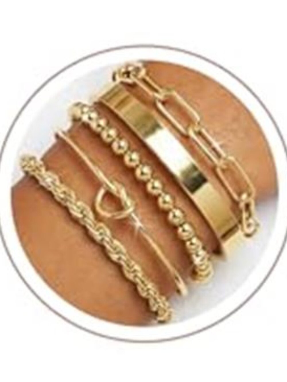Gold Bracelets for Women Stack Non Tarnish 14K Gold Plated Chunky Gold Bangles